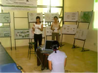 a group doing its presentation to the judges